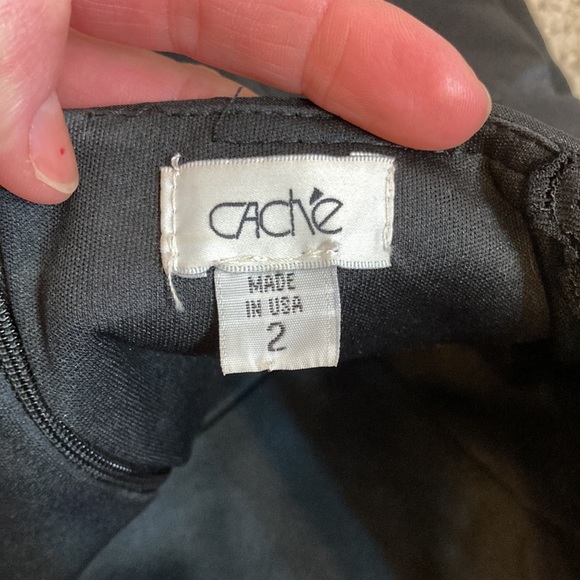 Cache taffeta peplum lace dress size 2 - Picture 8 of 12